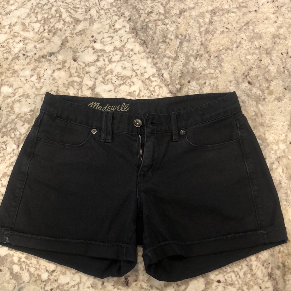 MADEWELL Cuffed Black Shorts